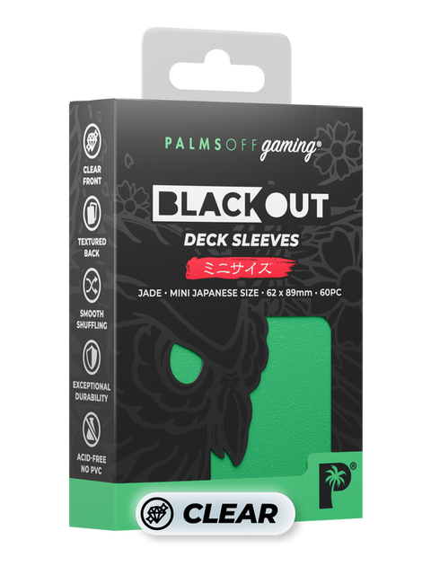 Palms Off Gaming - Blackout Deck Japanese Size Sleeves: Jade