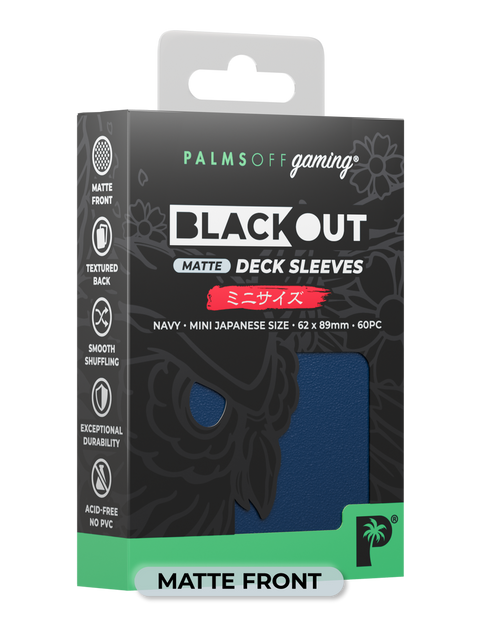 Palms Off Gaming - Blackout Matte Deck Sleeves: Japanese Size - Navy