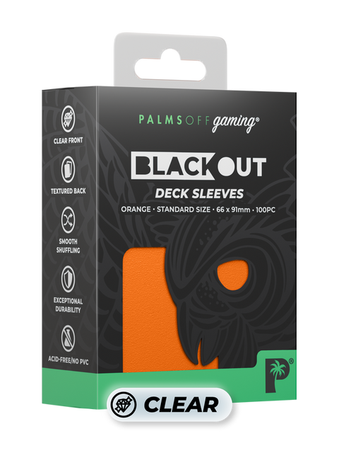 Palms Off Gaming - Blackout Deck Sleeves: Orange