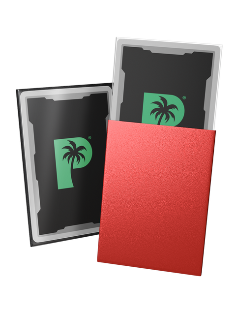 Palms Off Gaming - Blackout Matte Deck Sleeves: Standard Size - Red