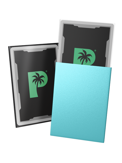 Palms Off Gaming - Blackout Matte Deck Sleeves: Standard Size - Turquoise