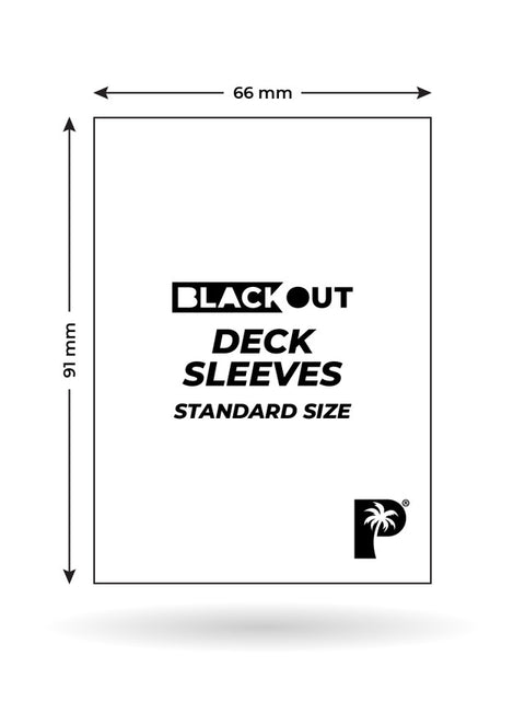 Palms Off Gaming - Blackout Deck Sleeves: Standard Size - Clear