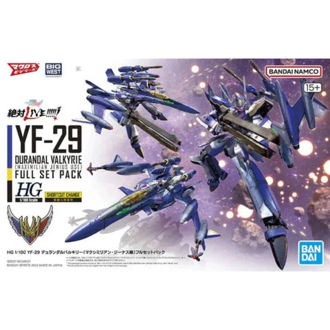 Bandai Spirits - High Grade: 1/100 YF-29 Durandal Valkyrie (Maximilian Jenius Use) Full Pack Set Full Set Pack