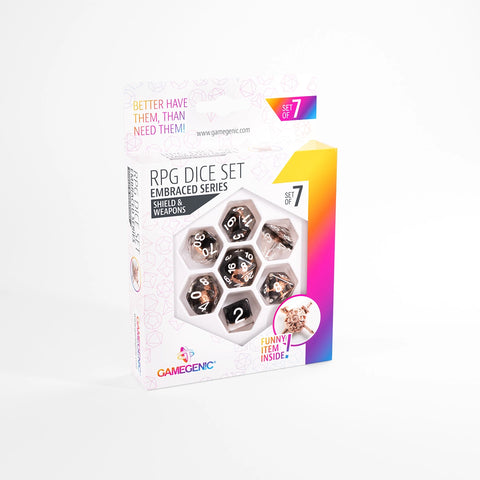 Gamegenic - RPG Dice Set (Set of 7) - Embraced: Shield and Weapons