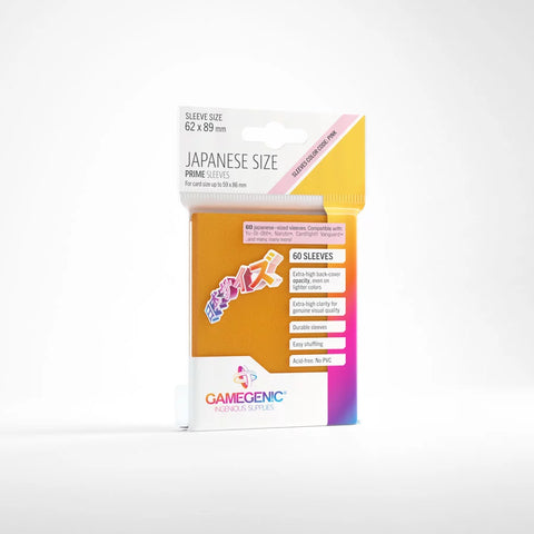 Gamegenic - Prime 60 Japanese-Size Sleeve Range: Orange