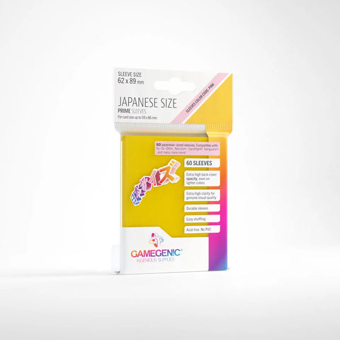 Gamegenic - Prime 60 Japanese-Size Sleeve Range: Yellow