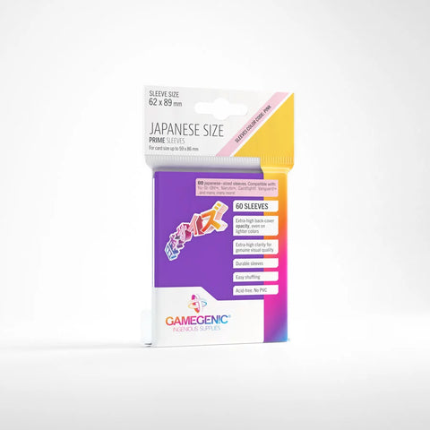 Gamegenic - Prime 60 Japanese-Size Sleeve Range: Purple
