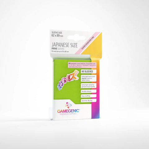 Gamegenic - Prime 60 Japanese-Size Sleeve Range: Lime