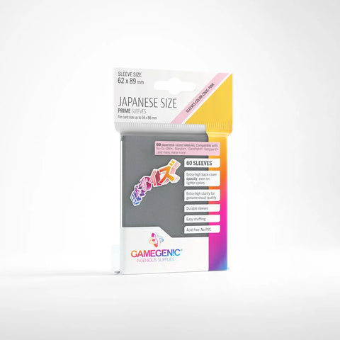 Gamegenic - Prime 60 Japanese-Size Sleeve Range: Dark Gray