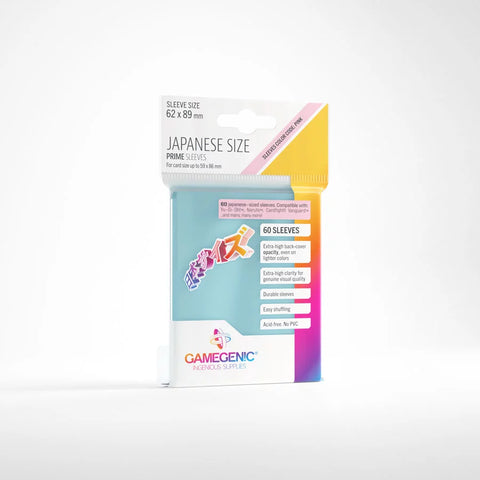 Gamegenic - Prime 60 Japanese-Size Sleeve Range: Clear