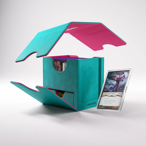 Gamegenic - Sidekick PRO 100+ XL Convertible Deck Box Range: Teal/Pink
