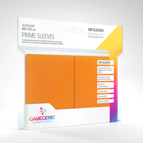 Gamegenic - Prime 100 Standard-Size Sleeve Range: Orange