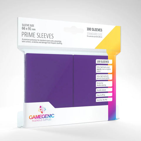 Gamegenic - Prime 100 Standard-Size Sleeve Range: Purple