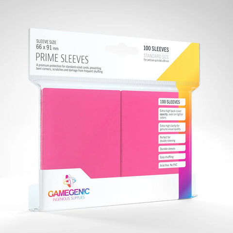 Gamegenic - Prime 100 Standard-Size Sleeve Range: Pink