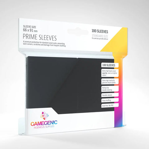 Gamegenic - Prime 100 Standard-Size Sleeve Range: Black
