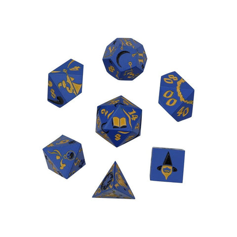 Let's Play Games - Dice Set: Metal RPG - Mage: Blue/Gold