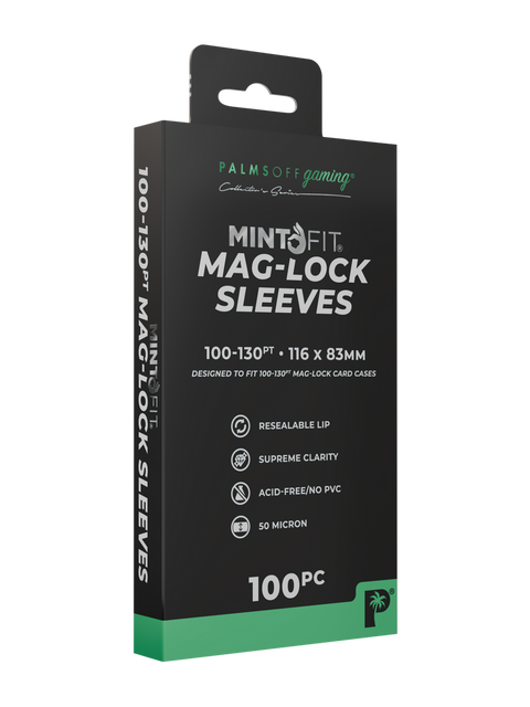 Palms Off Gaming - MintFit Mag-Lock Card Case Sleeves: 100-130pt (100pc)
