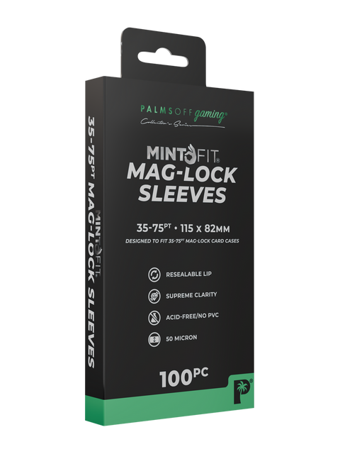 Palms Off Gaming - MintFit Mag-Lock Card Case Sleeves: 35-75pt (100pc)