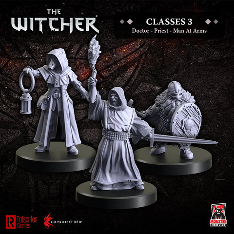 The Witcher Miniatures: Classes 3: Doctor, Priest, Man at Arms