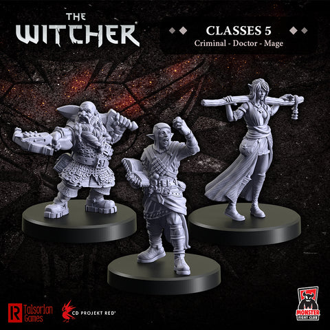 The Witcher Miniatures: Classes 5: Criminal, Doctor, Mage