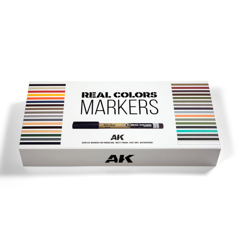 AK Interactive - Real Colours Markers Set: Special Box (34 Colours)