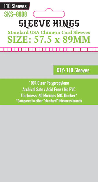 Sleeve Kings - Standard USA Chimera Card Sleeves (41x63mm) 110 Pack