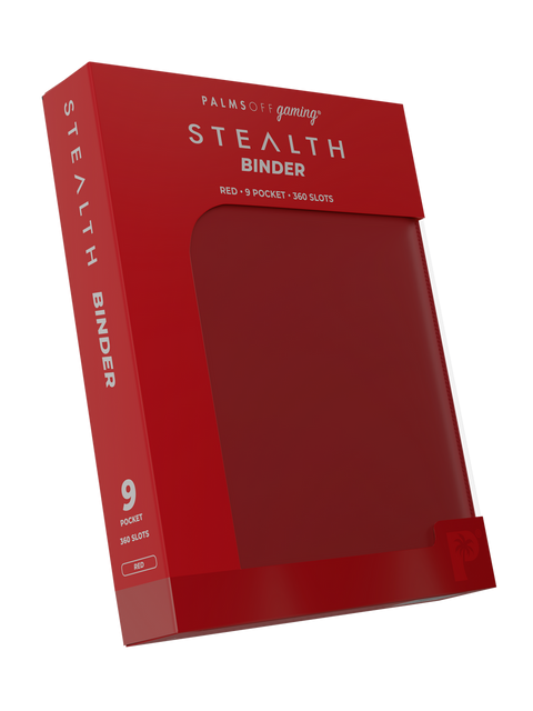 Palms Off Gaming - STEALTH Zip Binder: 9 Pocket - Red