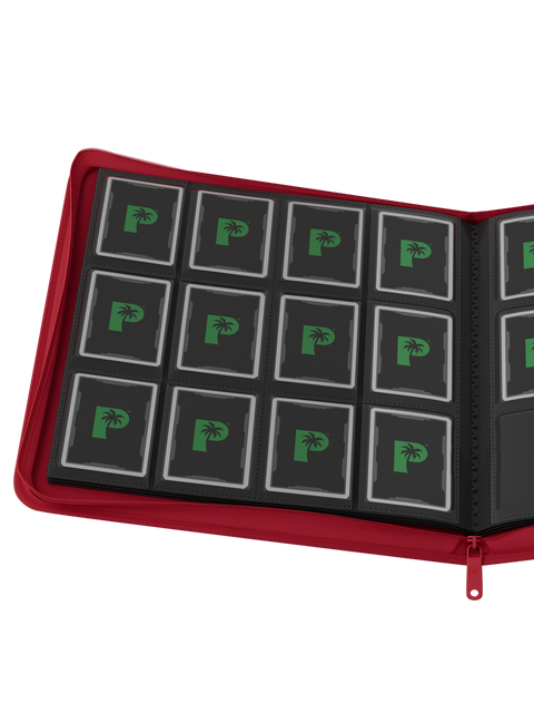 Palms Off Gaming - STEALTH Zip Binder: 12 Pocket - Red