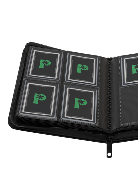 Palms Off Gaming - Collectors Series Top Loader Zip Binder: 4 Pocket - Black