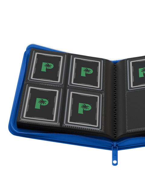 Palms Off Gaming - Collectors Series Top Loader Zip Binder: 4 Pocket - Blue