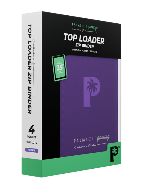 Palms Off Gaming - Collectors Series Top Loader Zip Binder: 4 Pocket - Purple