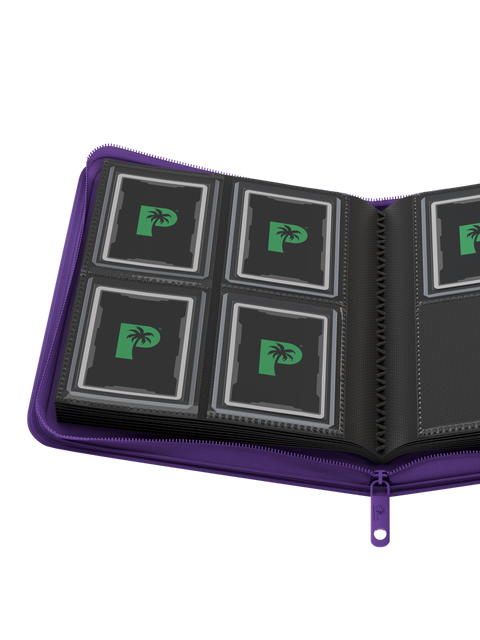 Palms Off Gaming - Collectors Series Top Loader Zip Binder: 4 Pocket - Purple