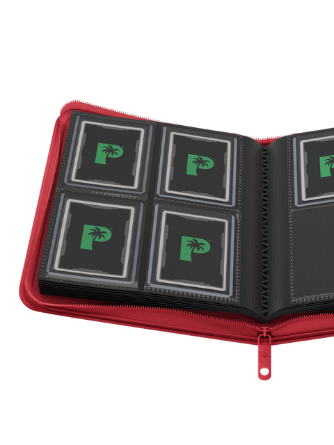 Palms Off Gaming - Collectors Series Top Loader Zip Binder: 4 Pocket - Red