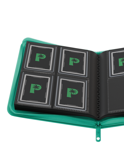 Palms Off Gaming - Collectors Series Top Loader Zip Binder: 4 Pocket - Turquoise