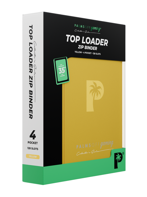 Palms Off Gaming - Collectors Series Top Loader Zip Binder: 4 Pocket - Yellow
