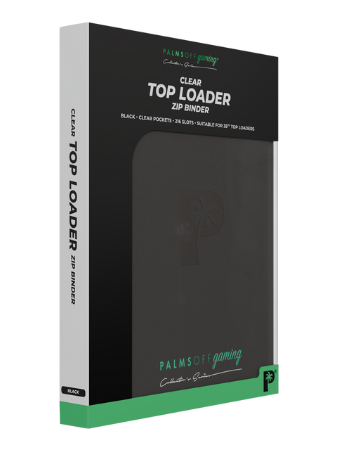 Palms Off Gaming - Collectors Series Top Loader Zip Binder: 9 Pocket - Black