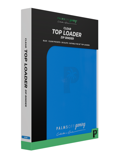 Palms Off Gaming - Collectors Series Top Loader Zip Binder: 9 Pocket - Blue
