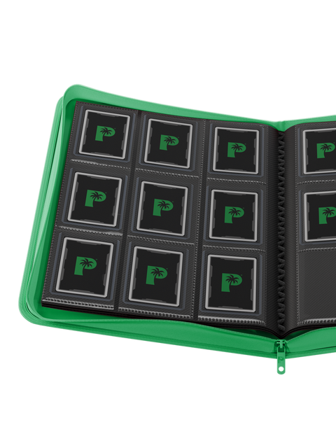 Palms Off Gaming - Collectors Series Top Loader Zip Binder: 9 Pocket - Green