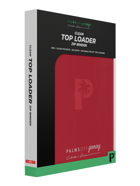 Palms Off Gaming - Collectors Series Top Loader Zip Binder: 9 Pocket - Red