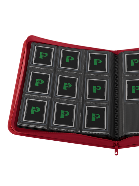 Palms Off Gaming - Collectors Series Top Loader Zip Binder: 9 Pocket - Red