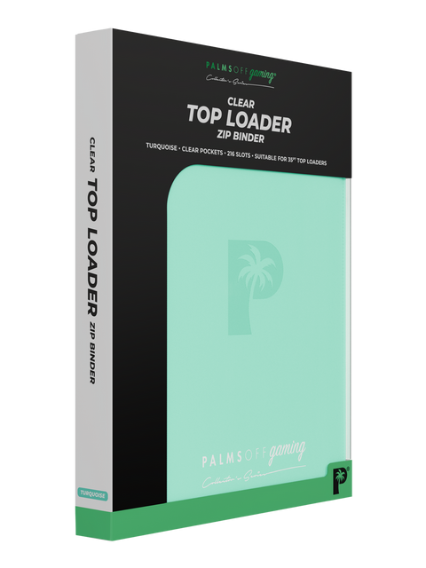 Palms Off Gaming - Collectors Series Top Loader Zip Binder: 9 Pocket - Turquoise