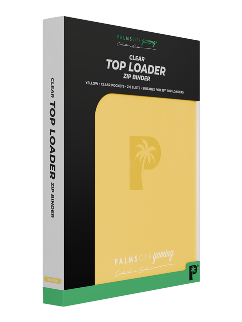 Palms Off Gaming - Collectors Series Top Loader Zip Binder: 9 Pocket - Yellow