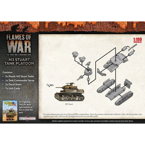 Flames of War - American: M3 Stuart Light Tank Platoon