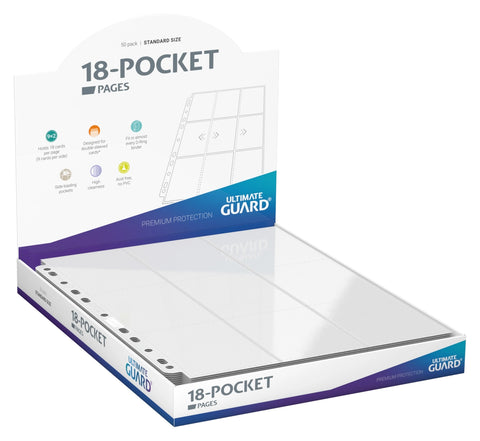 Ultimate Guard - Binder Pages: 18-Pocket Side-Loading - White (50-Pack)