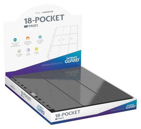 Ultimate Guard - Binder Pages: 18-Pocket Side-Loading - Grey (50-Pack)