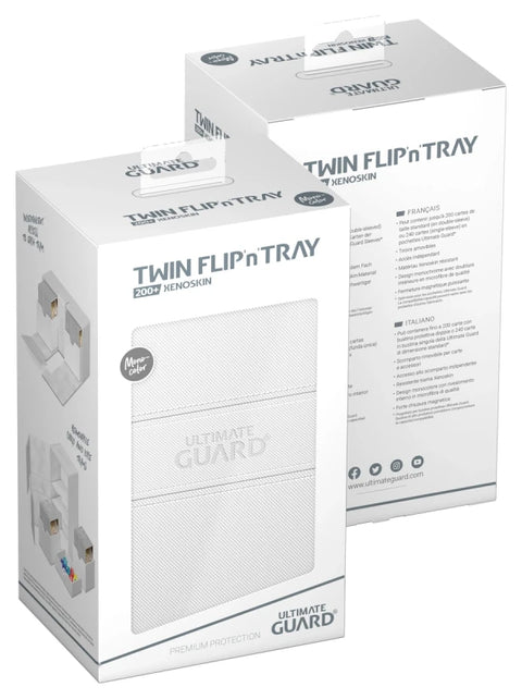 Ultimate Guard - XenoSkin Monocolor Twin FlipnTray 200+: White