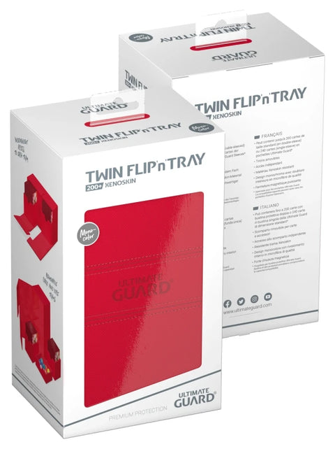 Ultimate Guard - XenoSkin Monocolor Twin FlipnTray 200+: Red