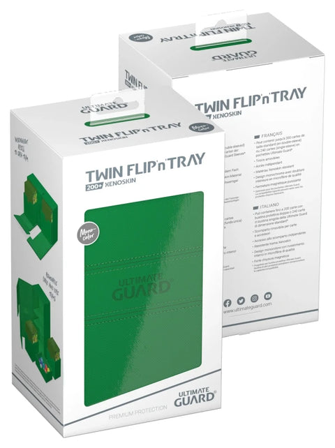 Ultimate Guard - XenoSkin Monocolor Twin FlipnTray 200+: Green