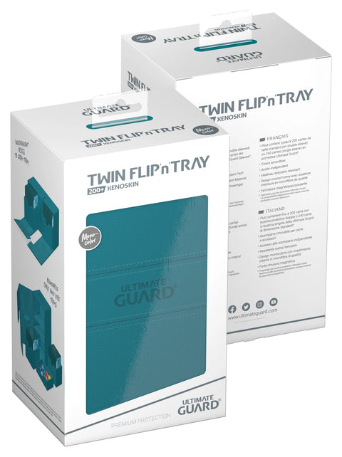 Ultimate Guard - XenoSkin Monocolor Twin FlipnTray 200+: Petrol