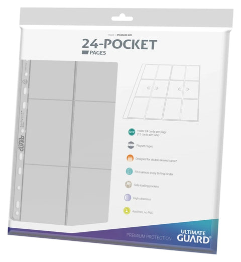 Ultimate Guard - Binder Pages: 24-Pocket QuadRow Side-Loading - Transparent